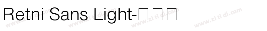 Retni Sans Light字体转换